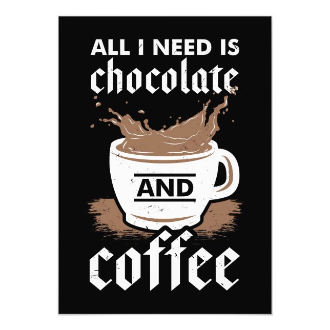 Kaffeeschokolade und Kaffee Fotodruck (Vorne)
