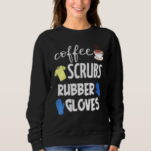 Kaffeeschube Gummihandschuhe Sweatshirt