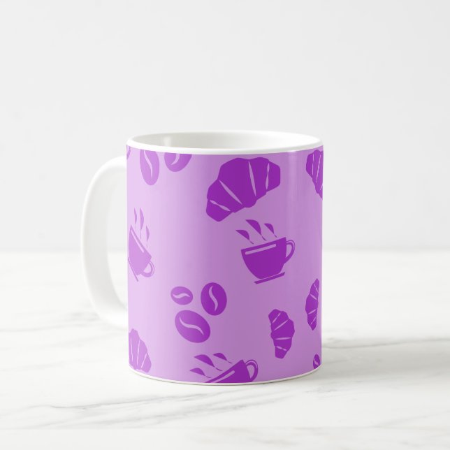 Kaffeeshop Stil Muster Kaffeetasse (Vorderseite Links)