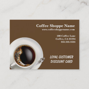 Kaffeeshoppe-Geschäft und Lochkarten Treuekarte