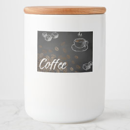 Kaffeesiegel mit Farbe Lebensmitteletikett