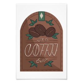 Kaffeesiegel Vector Art Print von My Sims 4 CC Fotodruck