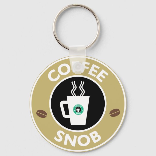 Kaffeesnob, Kaffee-Spaß Schlüsselanhänger (Vorderseite)