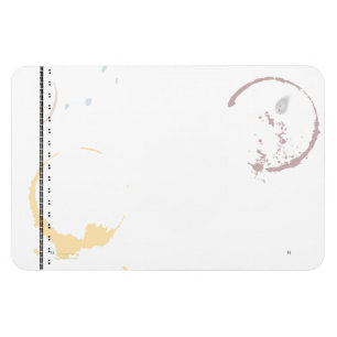 Kaffeestain Schreibart Grunge Muster Magnet