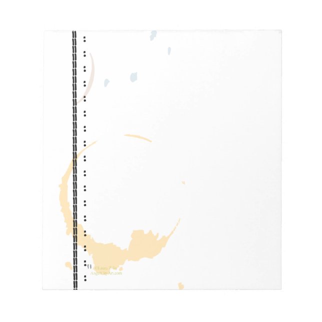 Kaffeestain Schreibart Grunge Muster Notizblock (Vorderseite)