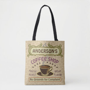Kaffeestube-Café-Café-Licht-Bohnen addieren Name Tasche