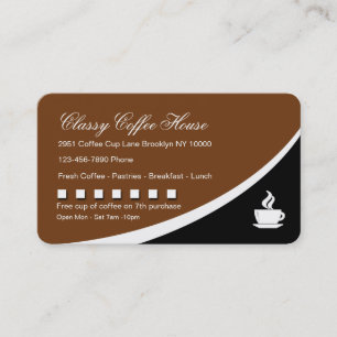 Kaffeestube-Loyalität vergütet Karte