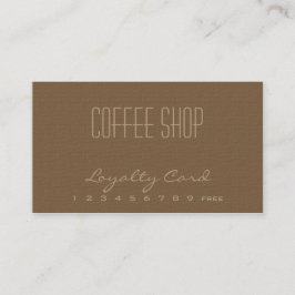 Kaffeestube-Loyalitäts-Visitenkarte Treuekarte