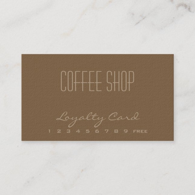Kaffeestube-Loyalitäts-Visitenkarte Treuekarte (Vorderseite)