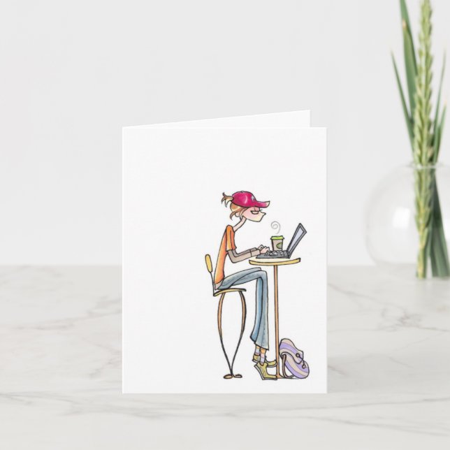 Kaffeestubefrau notecard karte (Vorderseite)