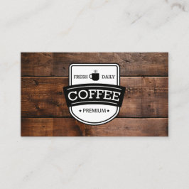 Kaffeestück | Coffee Shop Barista Holz Trim Visitenkarte