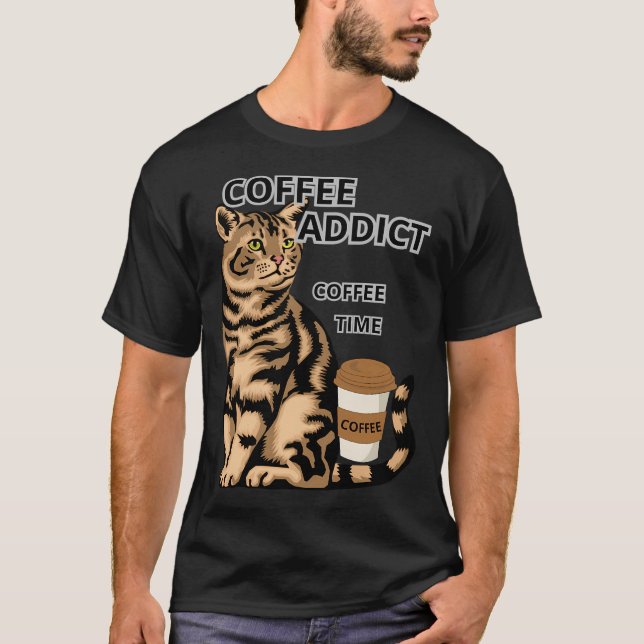 KAFFEESÜCHTIGE T-Shirt (Vorderseite)