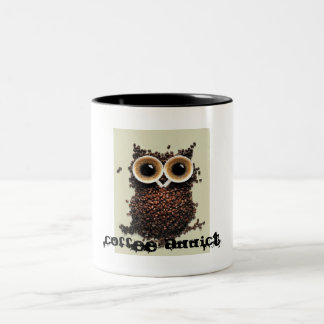 Kaffeesüchtigeule Zweifarbige Tasse
