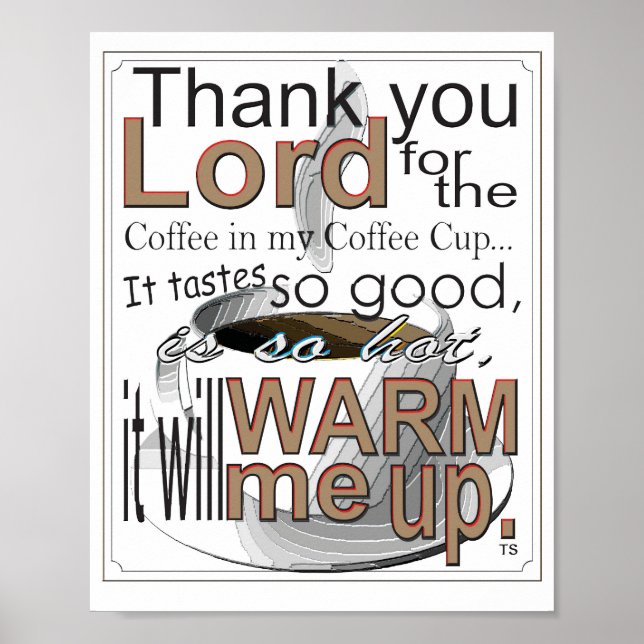 Kaffeetablett Poster (Vorne)