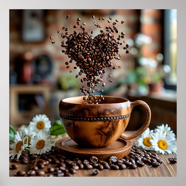 Kaffeetasse aus Keramik Poster (Vorne)