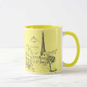 Kaffeetasse Cafe Paris Zweifarbig