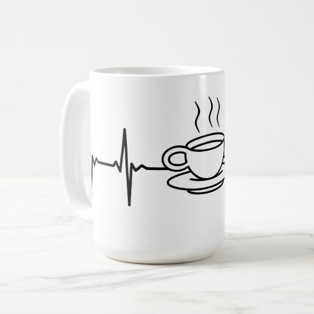 Kaffeetasse EKG (Vorderseite Links)