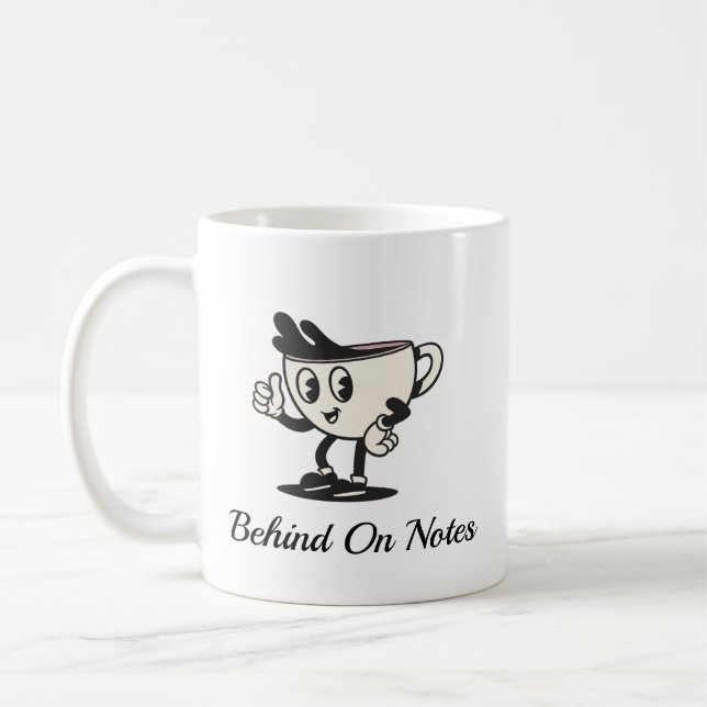 Kaffeetasse 'Hinter den Notizen', Retro-Therapeut  (Links)