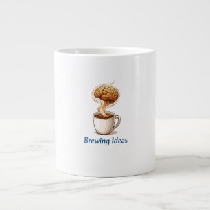Kaffeetasse "Ideenbrühen" – Kreativer Kaffeeliebha Jumbo-Tasse