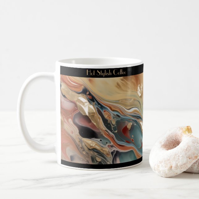Kaffeetasse im Marmor Look (Mit Donut)