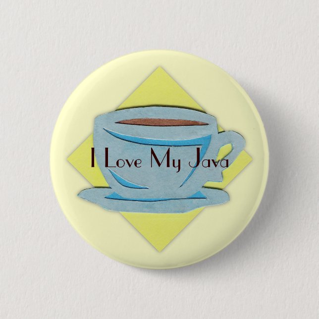 Kaffeetasse-Knopf Button (Vorderseite)