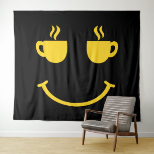 Kaffeetasse Lächeln Wandteppich