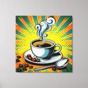 Kaffeetasse Leinwand-Kunst Leinwanddruck