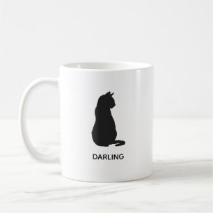Kaffeetasse mit benutzerdefiniertem Namen und schw
