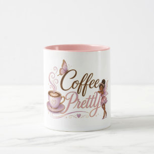 Kaffeetasse mit Design des Kaffee-Pixie