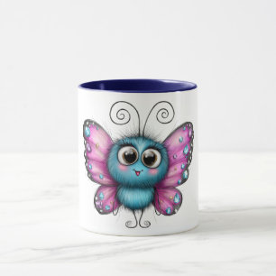 Kaffeetasse mit Design eines niedlichen Schmetterl