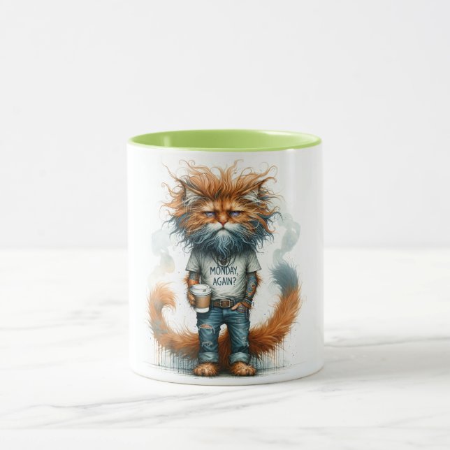 Kaffeetasse mit frechem Katzendesign (Zentrum)
