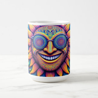 Kaffeetasse mit Hippie-Motiven Sonnenblume