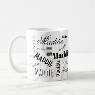 Kaffeetasse mit individuellem Namen Maddie Black W