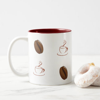 Kaffeetasse mit Kaffebohnenmuster