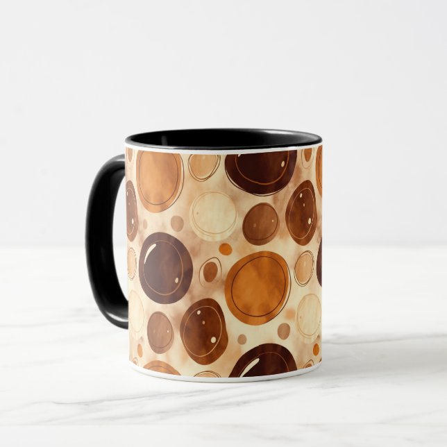 Kaffeetasse mit Kieselstein-Textur – Moderne neutr (Vorderseite Links)