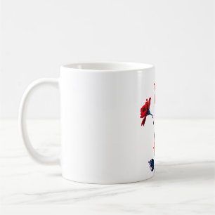 Kaffeetasse mit kühnen botanischen Motiven