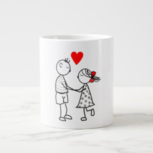 Kaffeetasse mit romantischem Paar Jumbo-Tasse