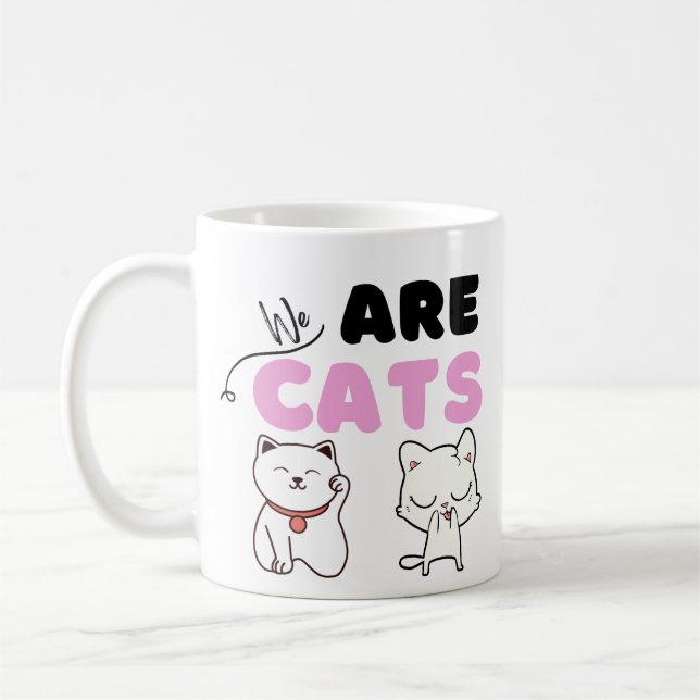 Kaffeetasse mit süßen Katzen (Links)