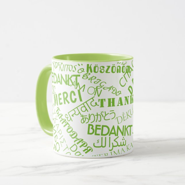 Kaffeetasse mit Text DANKE (Vorderseite Links)