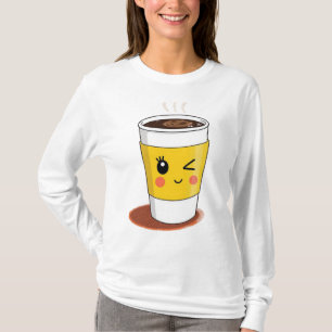 Kaffeetasse mit zwinkerndem Auge T-Shirt