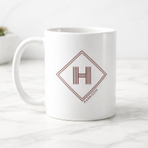 Kaffeetasse | Moderne geometrische Monogramm-Initi