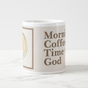 Kaffeetasse: Morgenkaffeezeit mit Gott Jumbo-Tasse