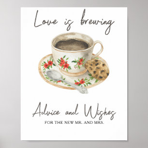 Kaffeetasse - Ratschläge und Wünsche für Neuvermäh Poster