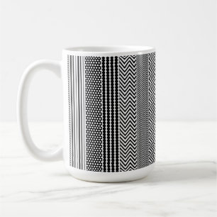 Kaffeetasse - Schwarz-Weiß-Mischdesignmuster