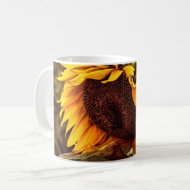 Kaffeetasse - Sonnenblumen Eleganz (Vorderseite Links)