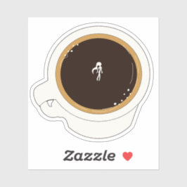 Kaffeetasse-Taucher Aufkleber