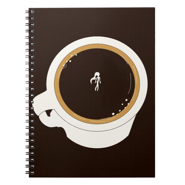 Kaffeetasse-Taucher Notizblock (Vorderseite)