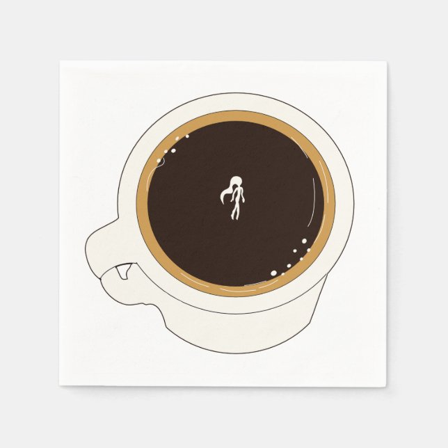 Kaffeetasse-Taucher Serviette (Vorderseite)