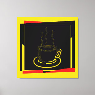 Kaffeetasse Vintag gepackte Leinwand