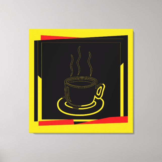 Kaffeetasse Vintag gepackte Leinwand (Vorderseite)